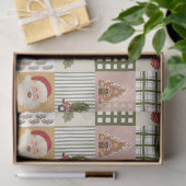 Klassiek Kerstmis met Vintage Patchwork Tissuepapier (Geschenk)