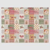 Klassiek Kerstmis met Vintage Patchwork Tissuepapier (Voorkant)