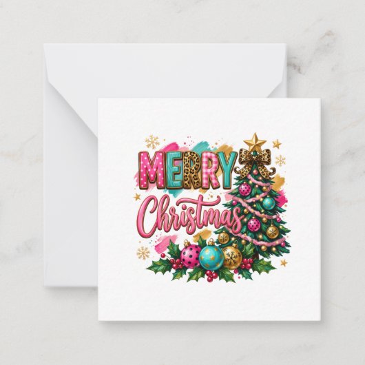 Klassiek Kerstmis Notitiekaartje (Voorkant)