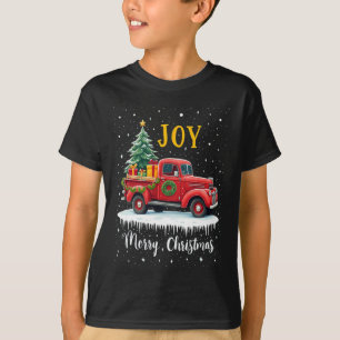 Klassiek Kerstmis Rode Truck Ouderwetse Ch T-shirt