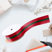 Klassiek Kerstmis rood en groen Lint