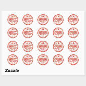 Klassiek Kerstmis Speciale Levering Ronde Sticker (Vel)