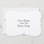 Klassiek Kerstmis uit het Victoriaans tijdperk Feestdagenkaart (Achterkant)