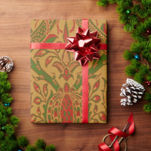 Klassiek Kerstmis William Morris Vintage Cadeaupapier