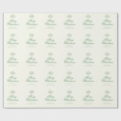 Klassiek kerstmonogram cadeaupapier (Vlak)