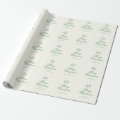 Klassiek kerstmonogram cadeaupapier (Uitgerold)