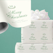 Klassiek kerstmonogram cadeaupapier