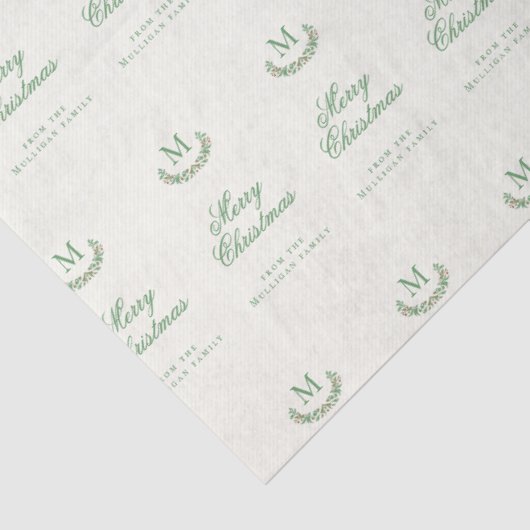 Klassiek kerstmonogram tissuepapier (Detail)