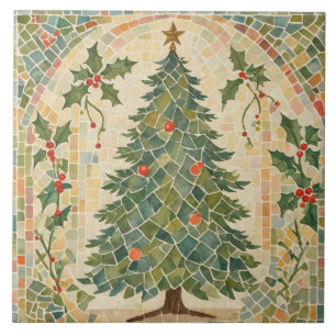 Klassiek, Kerstmozaïek, Victoriaanse Kerst Magie Tegeltje