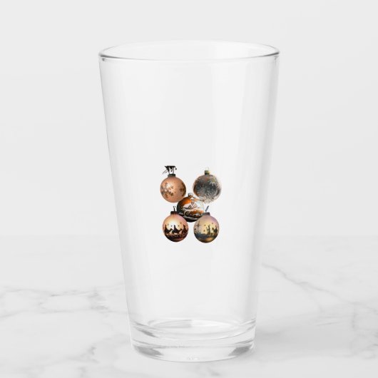 Klassiek kerstornament assortiment glas (Voorkant)