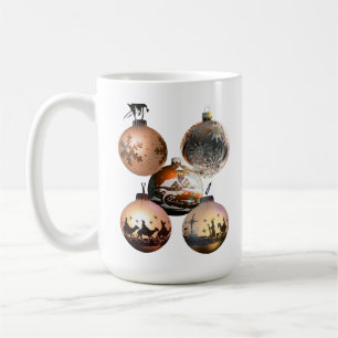 Klassiek kerstornament assortiment koffiemok