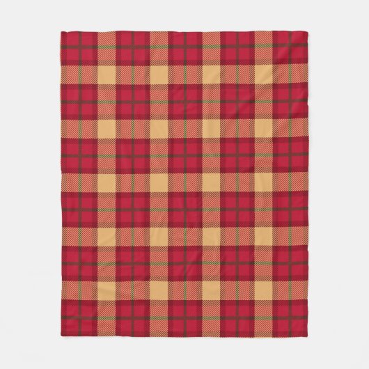 Klassiek Kerstpatroon Fleece Deken (Voorkant)