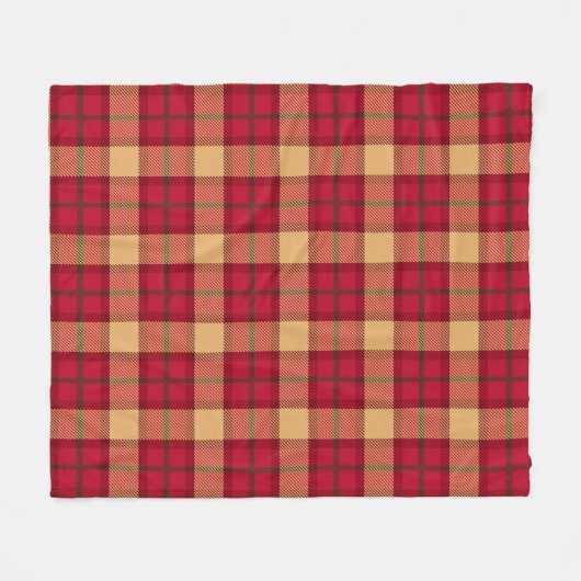 Klassiek Kerstpatroon Fleece Deken (Voorkant (Horizontaal))