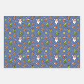 Klassiek kerstpatroon inpakpapier vel (Voorkant 3)