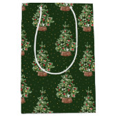 Klassiek Kerstpatroon Medium Cadeauzakje (Voorkant)