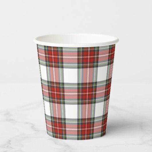 Klassiek kerstpatroon papieren bekers (Achterkant)