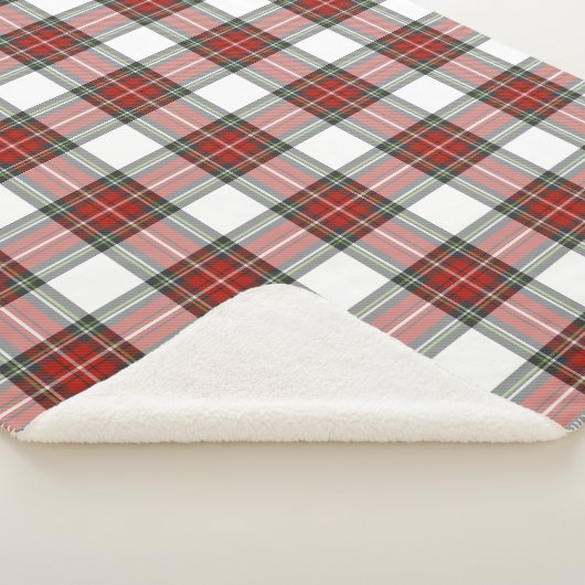 Klassiek kerstpatroon sherpa deken (3/4)