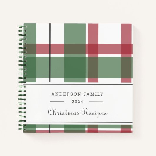 Klassiek kerstplakfamilierecept notitieboek (Voorkant)