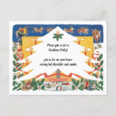 Klassiek Kerstscene met Sinterklaas Briefkaart (Voorkant)