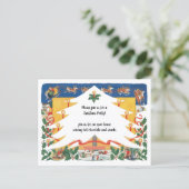 Klassiek Kerstscene met Sinterklaas Briefkaart (Staand voorkant)