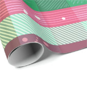 Klassiek kerststreeppatroon cadeaupapier (Rol Hoek)