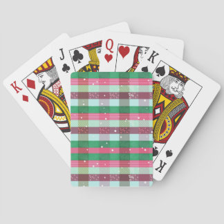 Klassiek kerststreeppatroon pokerkaarten