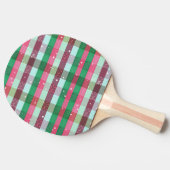 Klassiek kerststreeppatroon tafeltennisbatje (Zijkant)