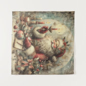 Klassiek Kersttapijt Wandkleed (Voorkant (horizontaal))