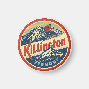 Klassiek KILLINGTON Vermont skioord bergen Magneet