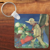 Klassiek kind, biologisch tuinieren; Victory Garde Sleutelhanger (Voorkant)