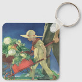 Klassiek kind, biologisch tuinieren; Victory Garde Sleutelhanger (Achterkant)