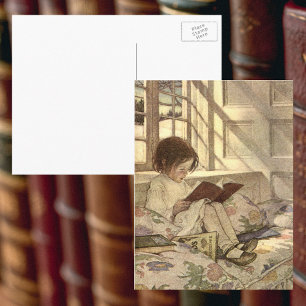 Klassiek kind dat een boek leest, Jessie Willcox S Briefkaart