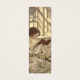 Klassiek kind dat een boek leest, Jessie Willcox S Mini Visitekaartjes