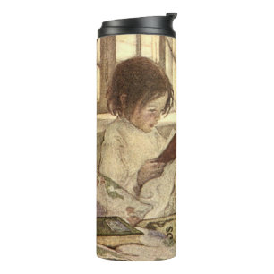 Klassiek kind dat een boek leest, Jessie Willcox S Thermosbeker