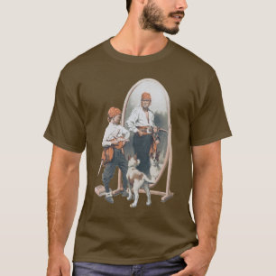 Klassiek kind, jongenspiraat, hond, spiegel, boeka t-shirt