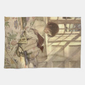 Klassiek kind leest een boek, Jessie Willcox Smith Theedoek (Horizontaal)