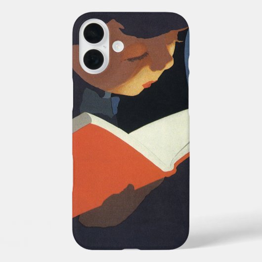 Klassiek kind leest een boek uit de bibliotheek Case-Mate iPhone case (Achterkant)