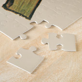 Klassiek kind Schattig blond meisje dat op speelgo Legpuzzel (Zijkant)