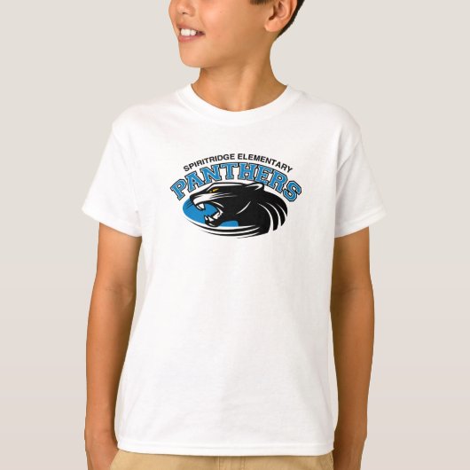Klassiek Kinder T-shirt van Panther (Wit) (Voorkant)