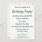 Klassiek kinderfeestje zomer zeilboot verjaardagsf kaart (Achterkant)