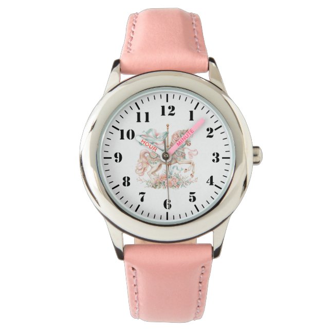 Klassiek Kinderleer Horloge (Voorkant)