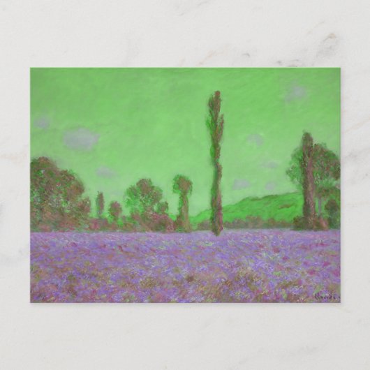 Klassiek klaprozenveld van Claude Monet Briefkaart (Voorkant)