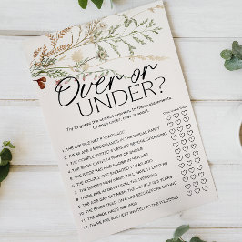 Klassiek Kleine Bloemige Spel Over of Onder Flyer