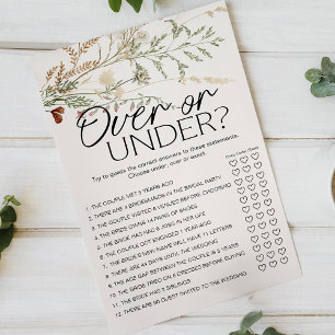 Klassiek Kleine Bloemige Spel Over of Onder Flyer