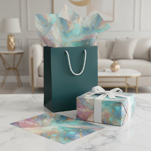 Klassiek Kleurig Gouden Marmer Cadeaupapier Zijdep Tissuepapier