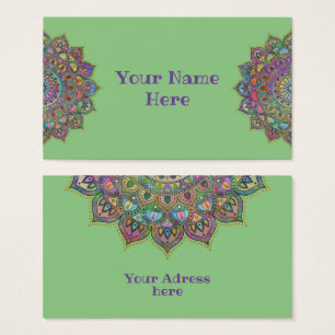 Klassiek Kleurig Mandala India Stijl 1 Visitekaartje