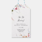 Klassiek kleurig Sip Sip Hooray Vrijgezellenfeest Cadeaulabel (Voorkant)