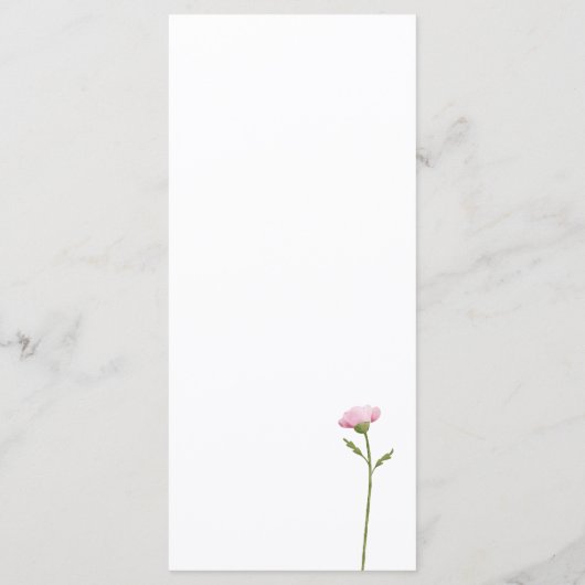 Klassiek kleurrijk bloemengroen menu (Achterkant)