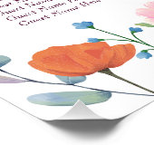 Klassiek kleurrijk bloemengroen perfect poster (Hoek)