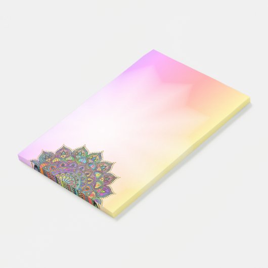 Klassiek Kleurrijk Mandala India Stijl 1 Post-it® Notes (Schuin)